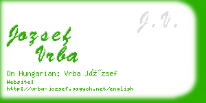 jozsef vrba business card